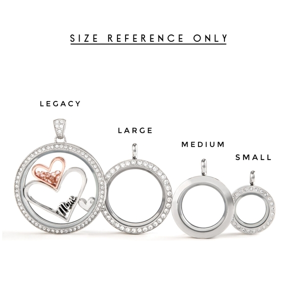 Origami Owl Legacy Locket Set w/ Crystal Snowflake Plate - Picture 4 of 4